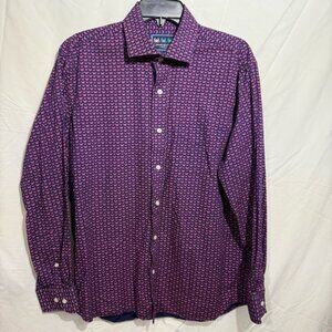 Stylish Purple and Pink Button Down Shirt